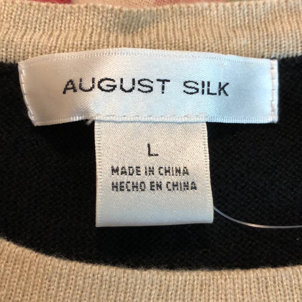 AUGUST SILK size Large Color-Block Rumera $109 - Picture 8 of 10